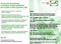 Pozvánka na workshop k vytváření rovných příležitostí žen a 